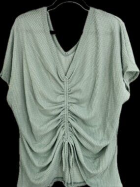 NWT Sage Green Ruched Blouse XL-XXL-XXXL